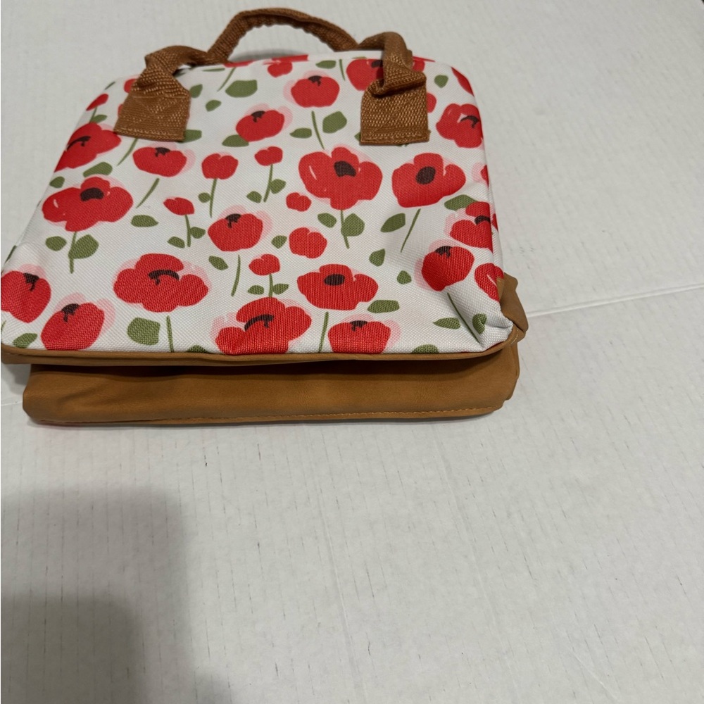 Lucky Brand Red Poppy Canvas Bag - Picture 2 of 6